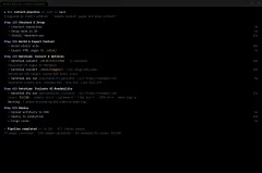 GitHub Actions CI/CD pipeline output showing BatchLab integrated into a content deployment workflow — converting 47 pages to Markdown, optimizing 128 images, and evaluating AI-readability with a score of 92 out of 100