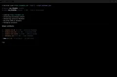 Terminal showing a batchlab crawl command processing a URL and returning structured Markdown, JSON, and JSON-LD artifacts in 3.2 seconds