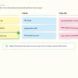 Subscription App Studio, 8-App Portfolio, Decision Loop — Workshop canvas with sticky notes showing options, criteria, and trade-offs for the onboarding standardization decision