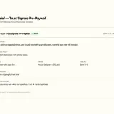 Subscription App Studio, 8-App Portfolio, Decision Loop — Filled-in experiment brief template showing hypothesis, success proxy, scope, owner, timeline, and decision criteria