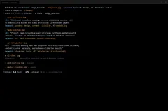 Terminal showing BatchLab generating alt text descriptions with contextual SEO keywords for a batch of images