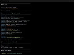 Netlify deploy log showing the BatchLab plugin converting pages to Markdown, generating llms.txt and sitemap artifacts, and scoring AI-readability during a production build